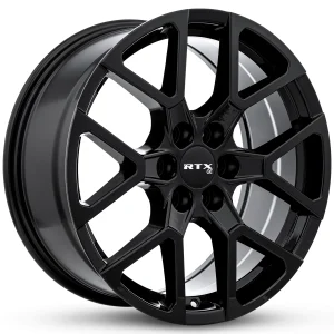 RTX Wheels – GM-02 – Black – 20″x8.5″ 35mm – All weather Wheels – 083237